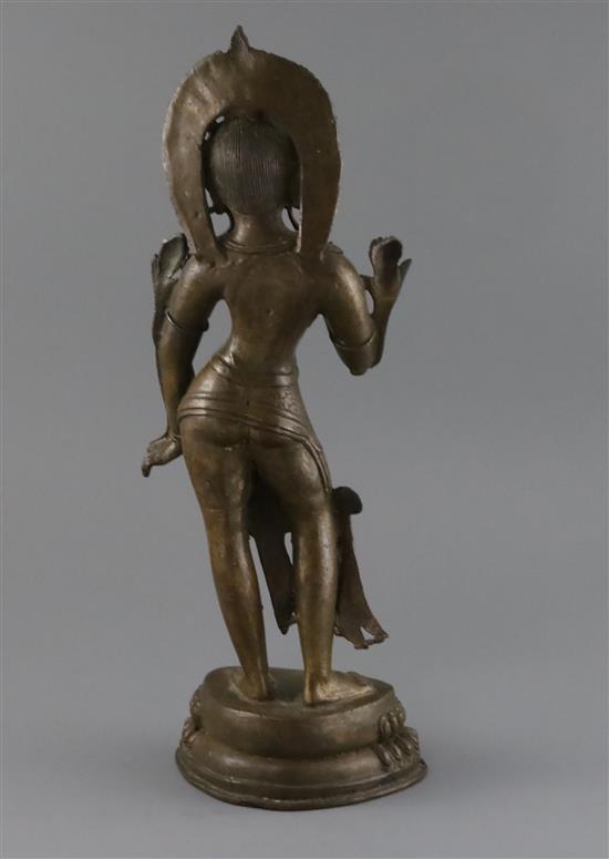 A Himalayan bronze figure of White Tara, 18th/19th century, H. 38.5cm